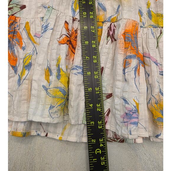 Tanya Taylor Marisol Coverup Dress SZ Medium Floral Spring Tiered - Picture 10 of 10